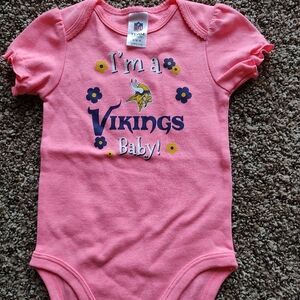 Minnesota Vikings Infant Girls Pink Onesie